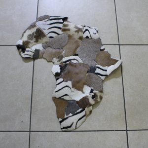 Handcrafted South African Map – Authentic African Animal Skin Wall Art
