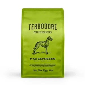 Terbodore Mac Espresso Coffee Beans – 250g | Bold & Balanced Dark Roast