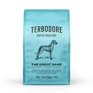 Terbodore The Great Dane Coffee Beans – 250g | Bold Dark Roast with Rich Chocolate Notes