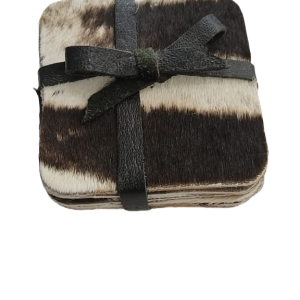 Nguni Skin Coasters-cowhide coasters
