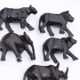 Ebony Wood Big Five Animal Figurines