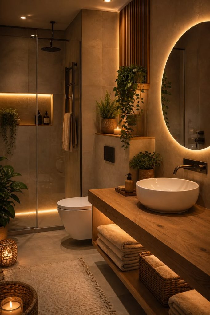 Skin care bathroom routine
