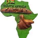 South Africa Hippo 3D Fridge Magnet Tourist Souvenir Travel Sticker,South Africa Refrigerator Magnet,Home and Kitchen Decoration Collection