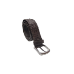 Crocodile Belt Two Bone Single Tongue Buckle
