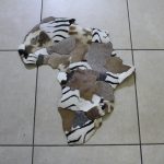 Handcrafted South African Map – Authentic African Animal Skin Wall Art