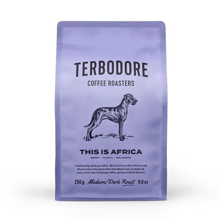 This-Is-Africa_250g_Front-2.webp Terbodore This Is Africa Coffee Beans – 250g | Bold & Flavorful African Blend - Image 1