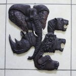 Hand-Carved Wooden Wall Hanging – South Africa’s Big 5 Wildlife Art