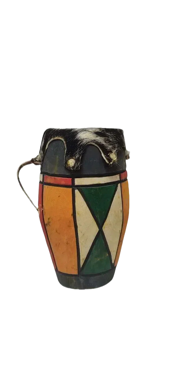 drum-1.edited.jpg Handcrafted Painted Hand Drum – Vibrant & Resonant Sound - Image 1