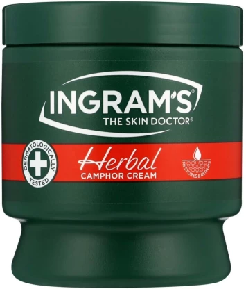 original-imah8vm8grhv3gj6.webp Ingram's Herbal Camphor Body Cream 450ml - Image 1